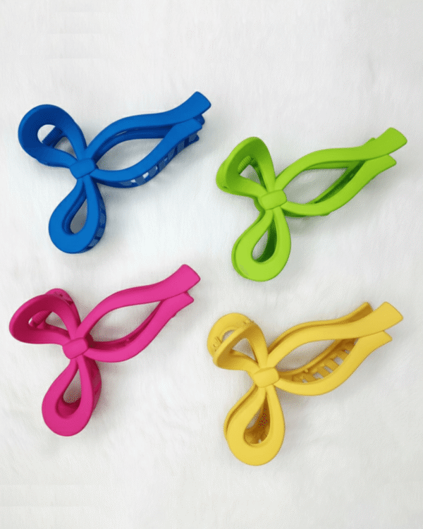 Matte Bow Hair Claw Clip Strong Hold, Non Slip, Cute Everyday Accessory