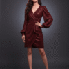 Celestia Red Bodycon Dress for Women Stylish Figure Hugging Party Dress