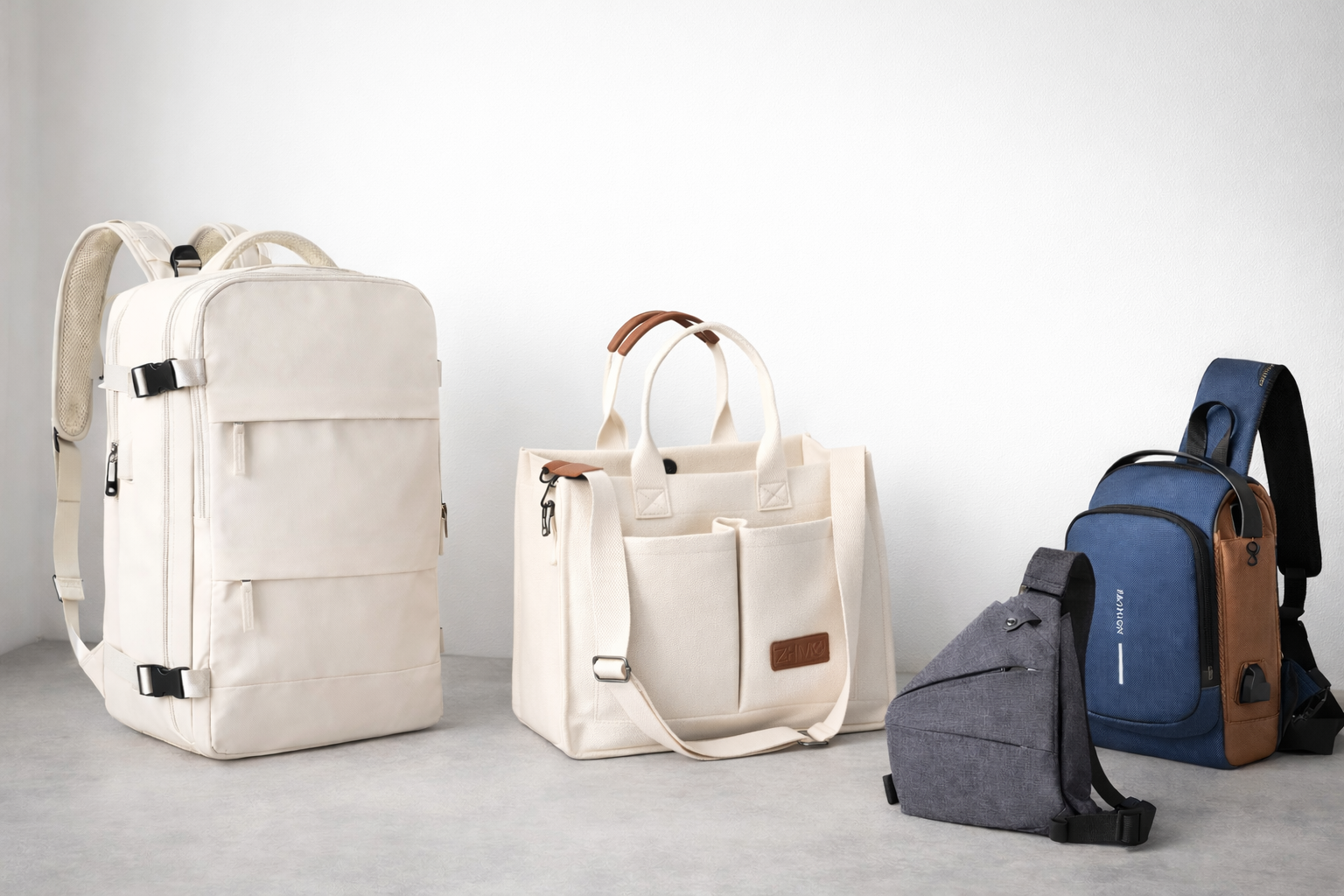 Modern technical commuter backpack